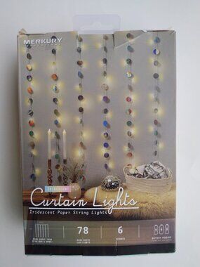 Merkury Innovations Iridescent LED Curtain Lights